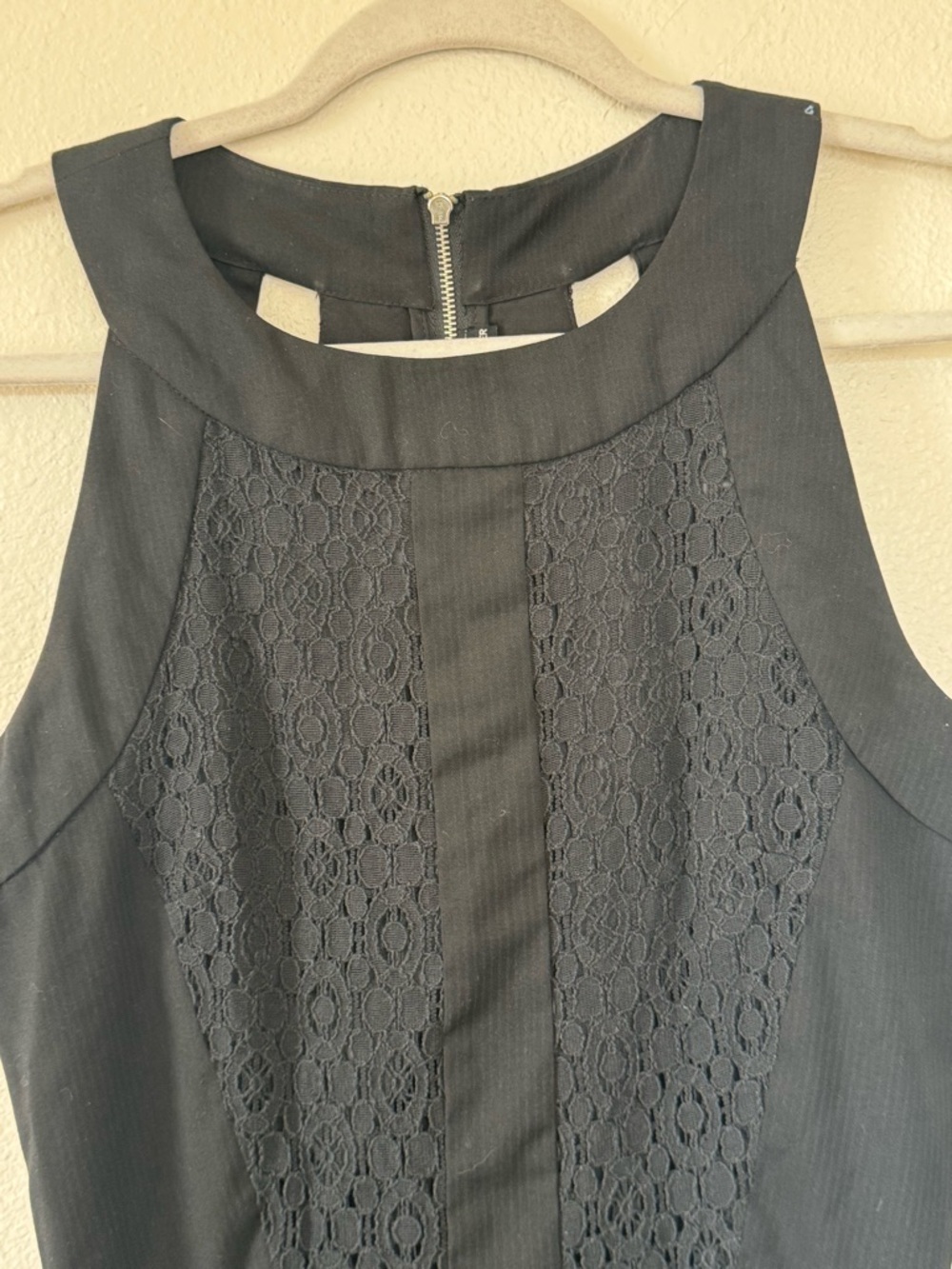 W118 By Walter Baker Black Lace Sleeveless A Line Dress Fit Flare Cotton XS - Picture 3 of 10